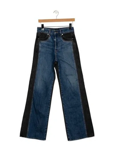 Pre-owned Veronica Beard High-rise Wide Leg Jeans In Blue