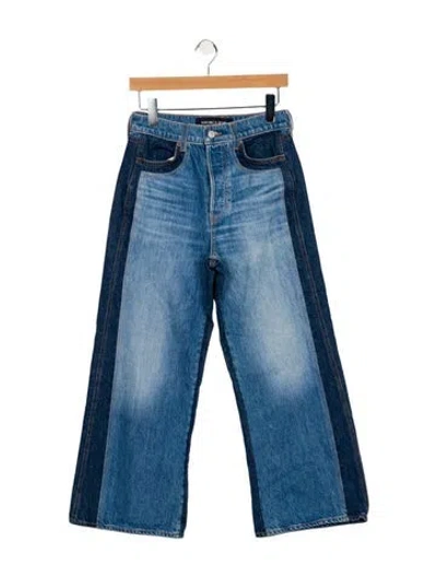 Pre-owned Veronica Beard High-rise Wide Leg Jeans In Blue