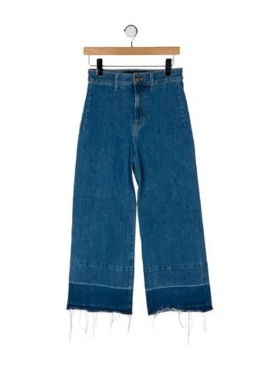 Pre-owned Veronica Beard High-rise Wide Leg Jeans In Blue