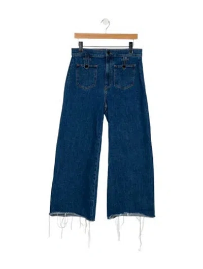 Pre-owned Veronica Beard High-rise Wide Leg Jeans In Blue