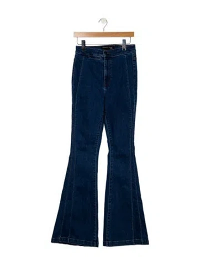 Pre-owned Veronica Beard High-rise Wide Leg Jeans In Blue