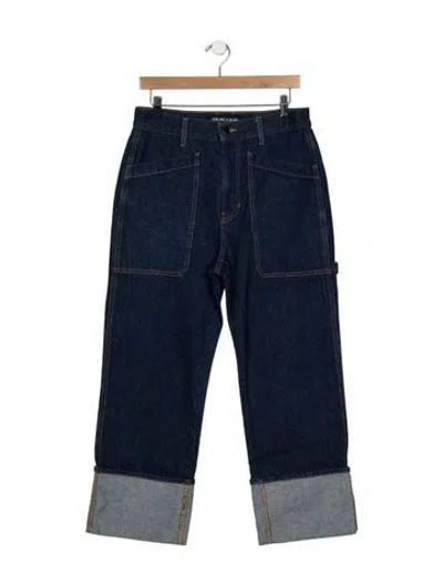 Pre-owned Veronica Beard High-rise Wide Leg Jeans In Blue