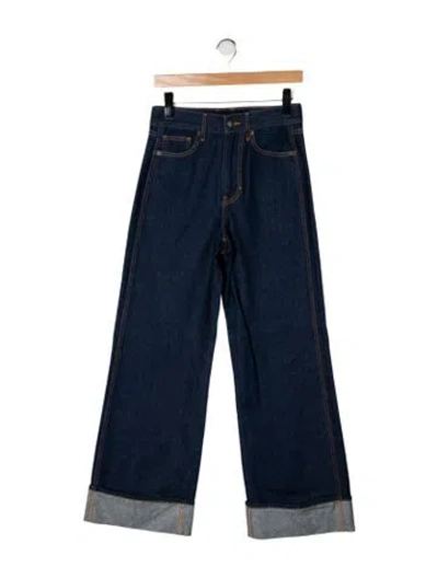 Pre-owned Veronica Beard High-rise Wide Leg Jeans In Blue