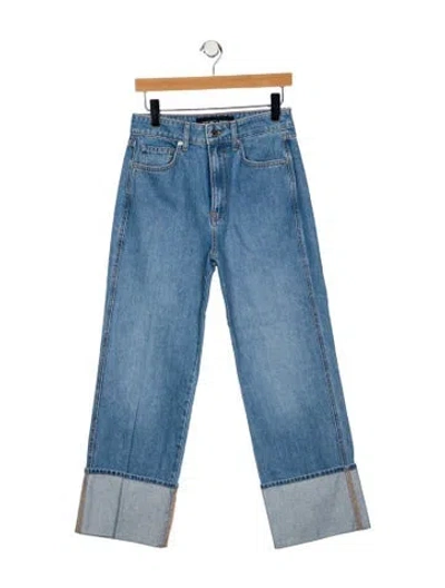 Pre-owned Veronica Beard High-rise Wide Leg Jeans In Blue