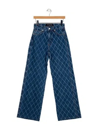 Pre-owned Veronica Beard High-rise Wide Leg Jeans In Blue