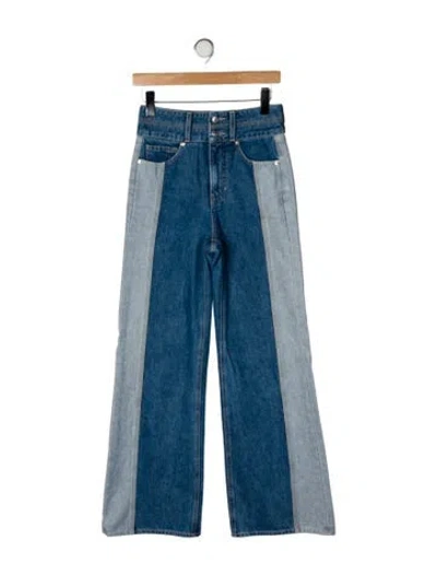 Pre-owned Veronica Beard High-rise Wide Leg Jeans In Blue