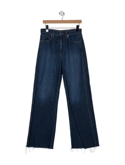 Pre-owned Veronica Beard High-rise Wide Leg Jeans In Blue