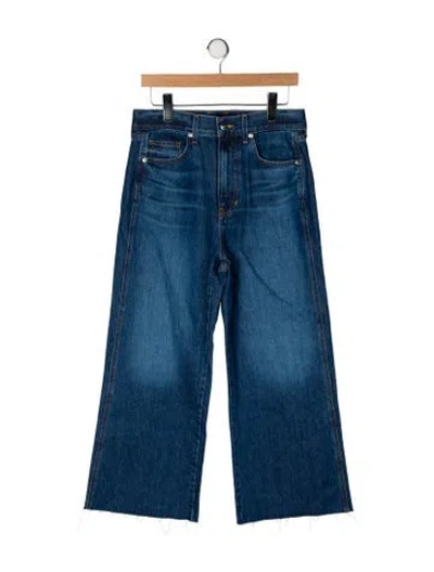 Pre-owned Veronica Beard High-rise Wide Leg Jeans In Blue