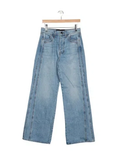 Pre-owned Veronica Beard High-rise Wide Leg Jeans In Blue
