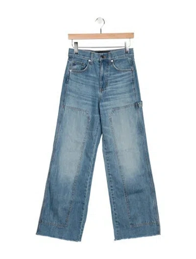 Pre-owned Veronica Beard High-rise Wide Leg Jeans In Blue