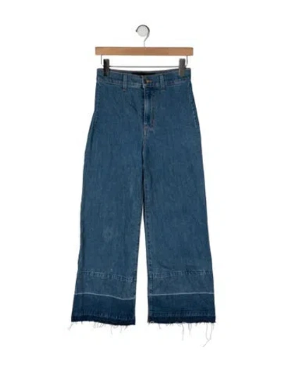 Pre-owned Veronica Beard High-rise Wide Leg Jeans In Blue