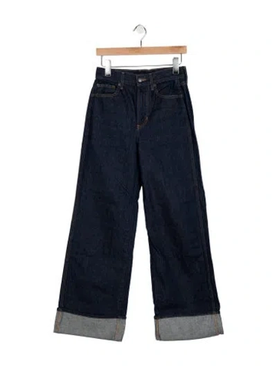 Pre-owned Veronica Beard High-rise Wide Leg Jeans In Blue