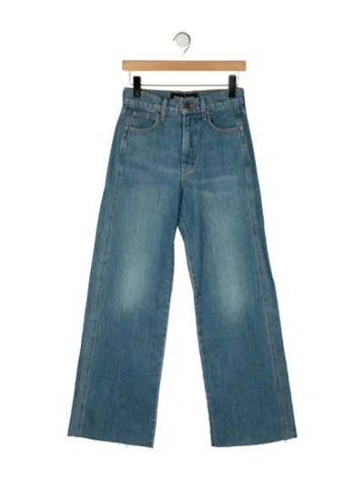 Pre-owned Veronica Beard High-rise Wide Leg Jeans In Blue