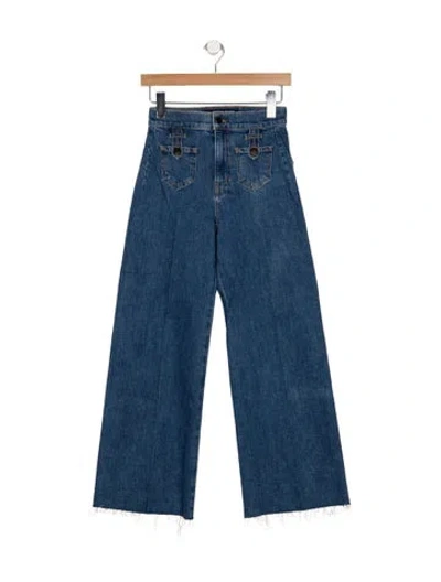 Pre-owned Veronica Beard High-rise Wide Leg Jeans In Blue