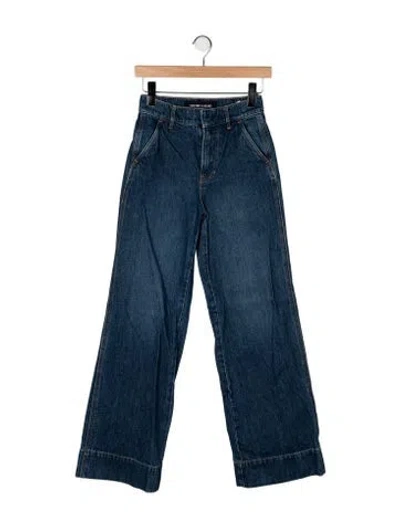 Pre-owned Veronica Beard High-rise Wide Leg Jeans In Blue