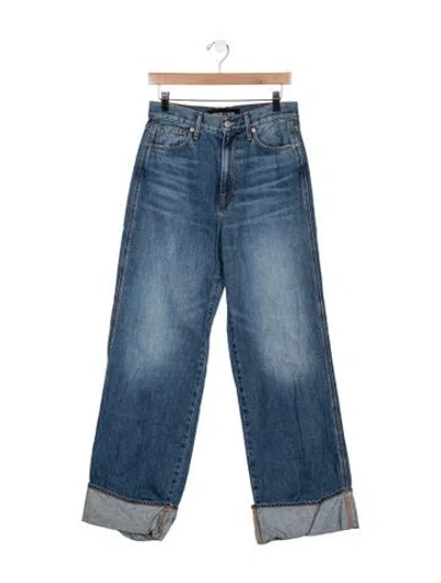 Pre-owned Veronica Beard High-rise Wide Leg Jeans In Blue