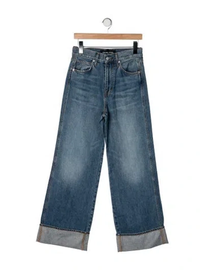 Pre-owned Veronica Beard High-rise Wide Leg Jeans In Blue