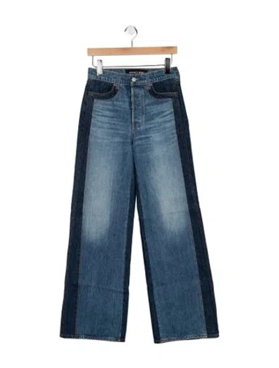 Pre-owned Veronica Beard High-rise Wide Leg Jeans In Blue