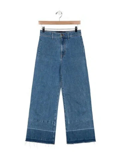 Pre-owned Veronica Beard High-rise Wide Leg Jeans In Blue