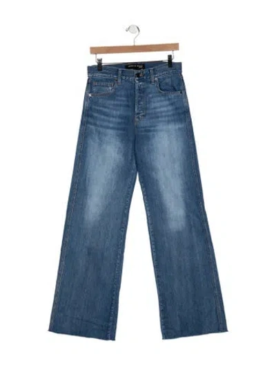 Pre-owned Veronica Beard High-rise Wide Leg Jeans In Blue
