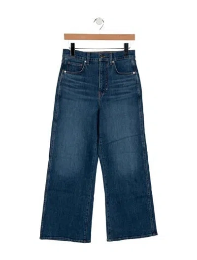 Pre-owned Veronica Beard High-rise Wide Leg Jeans In Blue