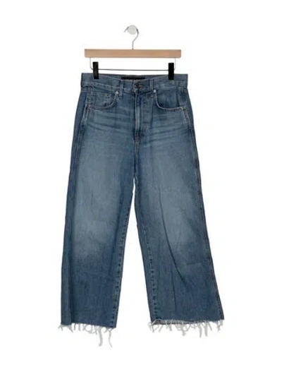 Pre-owned Veronica Beard High-rise Wide Leg Jeans In Blue