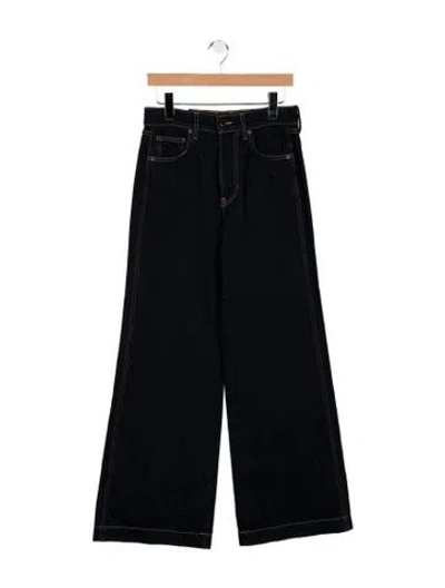 Pre-owned Veronica Beard High-rise Wide Leg Jeans In Blue