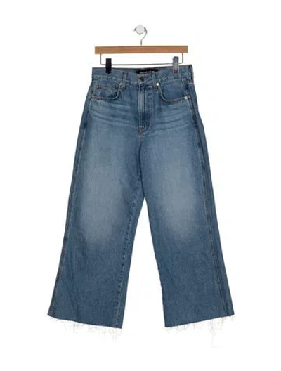 Pre-owned Veronica Beard High-rise Wide Leg Jeans In Blue