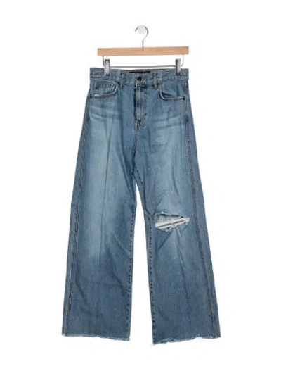 Pre-owned Veronica Beard High-rise Wide Leg Jeans In Blue