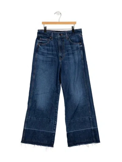Pre-owned Veronica Beard High-rise Wide Leg Jeans In Blue