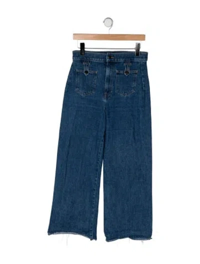 Pre-owned Veronica Beard High-rise Wide Leg Jeans In Blue