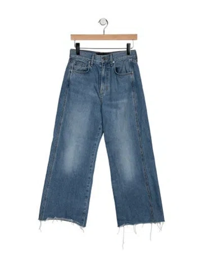 Pre-owned Veronica Beard High-rise Wide Leg Jeans In Blue