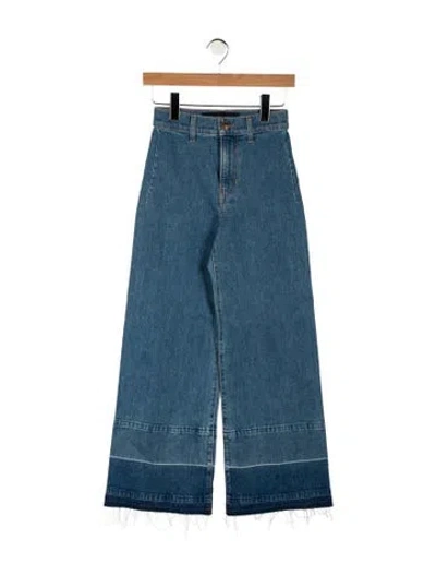 Pre-owned Veronica Beard High-rise Wide Leg Jeans In Blue