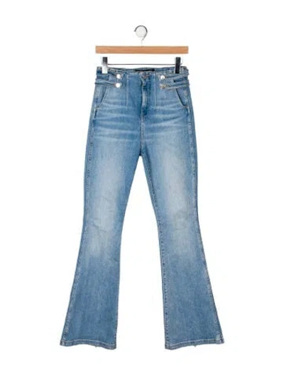 Pre-owned Veronica Beard High-rise Wide Leg Jeans In Blue
