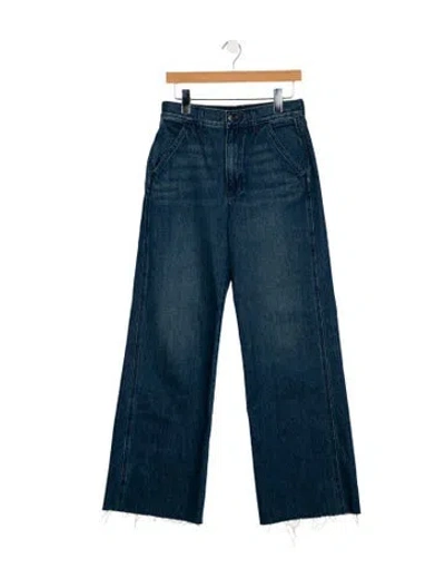 Pre-owned Veronica Beard High-rise Wide Leg Jeans In Blue