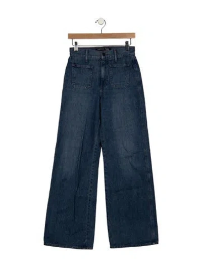 Pre-owned Veronica Beard High-rise Wide Leg Jeans In Blue