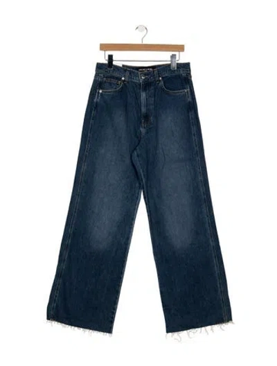 Pre-owned Veronica Beard High-rise Wide Leg Jeans In Blue