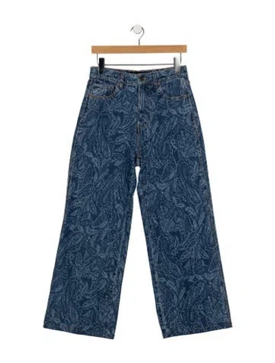 Pre-owned Veronica Beard High-rise Wide Leg Jeans In Blue