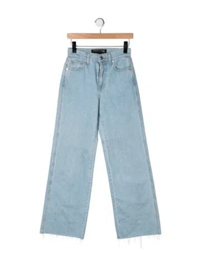 Pre-owned Veronica Beard High-rise Wide Leg Jeans In Blue