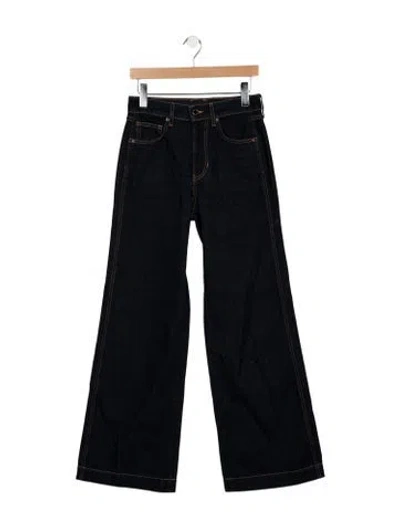 Pre-owned Veronica Beard High-rise Wide Leg Jeans In Blue