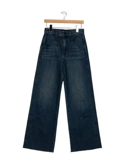 Pre-owned Veronica Beard High-rise Wide Leg Jeans In Blue