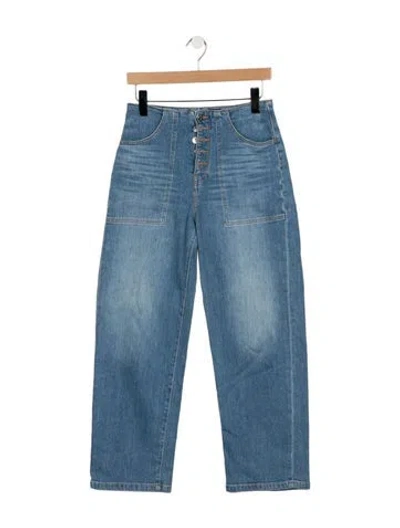 Pre-owned Veronica Beard High-rise Wide Leg Jeans In Blue