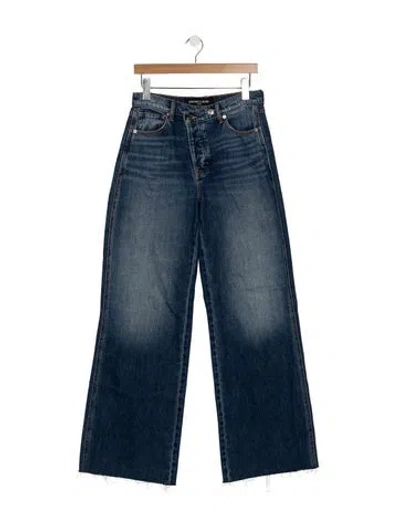 Pre-owned Veronica Beard High-rise Wide Leg Jeans In Blue