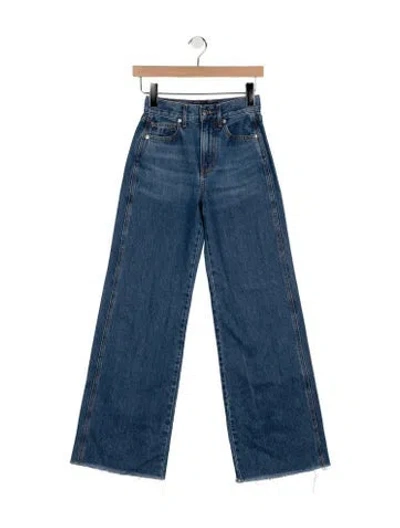 Pre-owned Veronica Beard High-rise Wide Leg Jeans In Blue