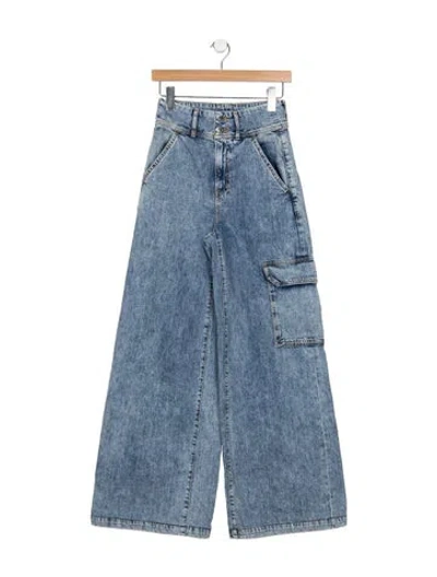 Pre-owned Veronica Beard High-rise Wide Leg Jeans In Blue