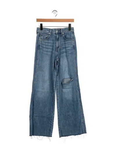Pre-owned Veronica Beard High-rise Wide Leg Jeans In Blue