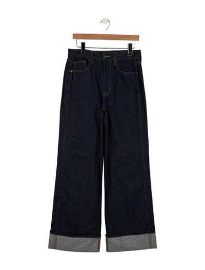 Pre-owned Veronica Beard High-rise Wide Leg Jeans In Blue