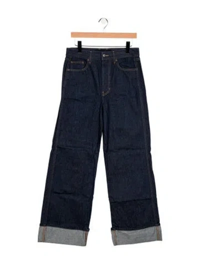 Pre-owned Veronica Beard High-rise Wide Leg Jeans In Blue
