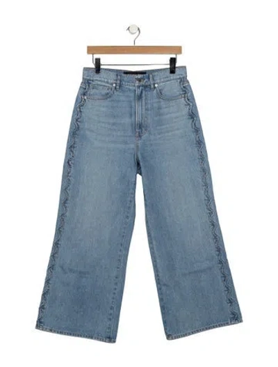 Pre-owned Veronica Beard High-rise Wide Leg Jeans In Blue