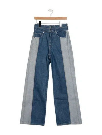 Pre-owned Veronica Beard High-rise Wide Leg Jeans In Blue